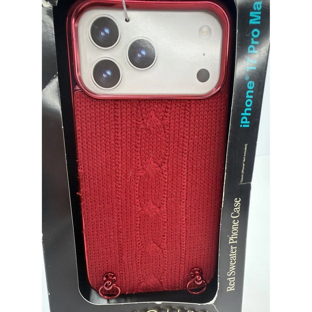 iPhone 17 Pro Max Red Sweater Phone Case Hello Lux NEW